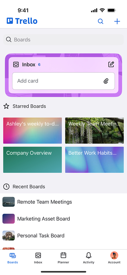 Trello app interface before redesign