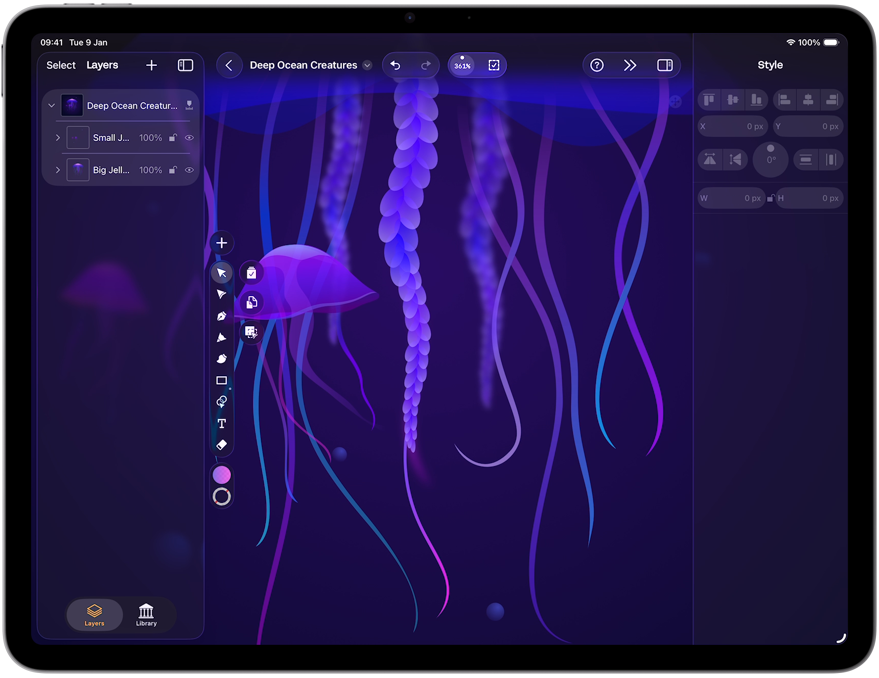 采用 Liquid Glass 设计的“平面设计 - Linearity Curve”App