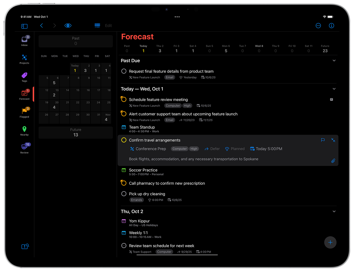 重新设计之前的 OmniFocus 4 界面