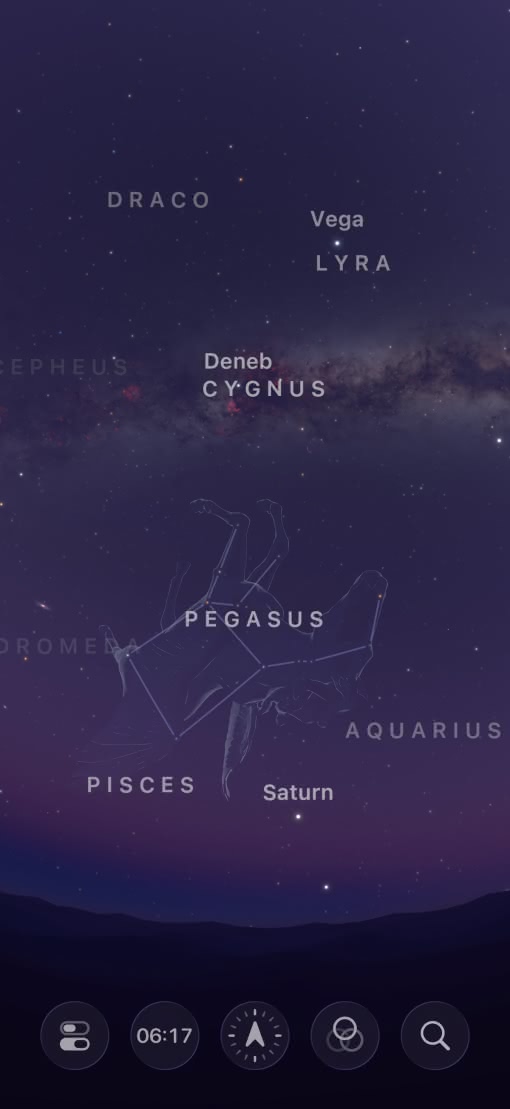 采用 Liquid Glass 设计的“Sky Guide - 3D 星座星图指南”App