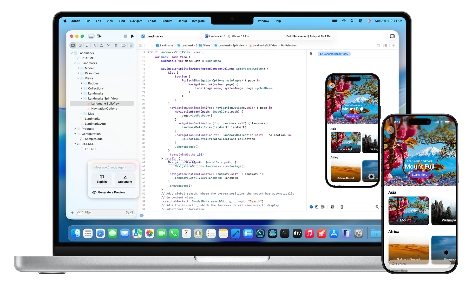 A MacBook Pro and iPhone.